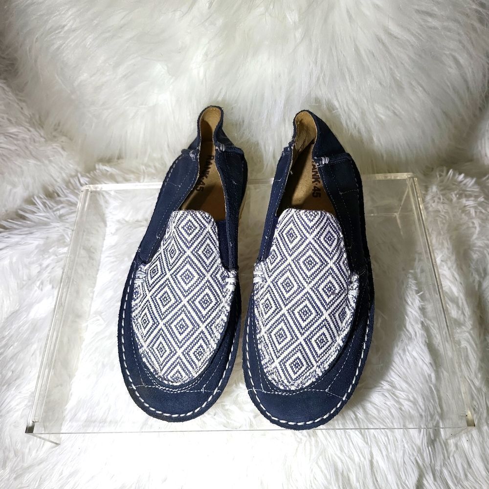 BRAND NEW ! RANK -45 LEATHER AND TEXTILE UPPER NAVY BLUE,AND WHITE,MANMADE SOLE,